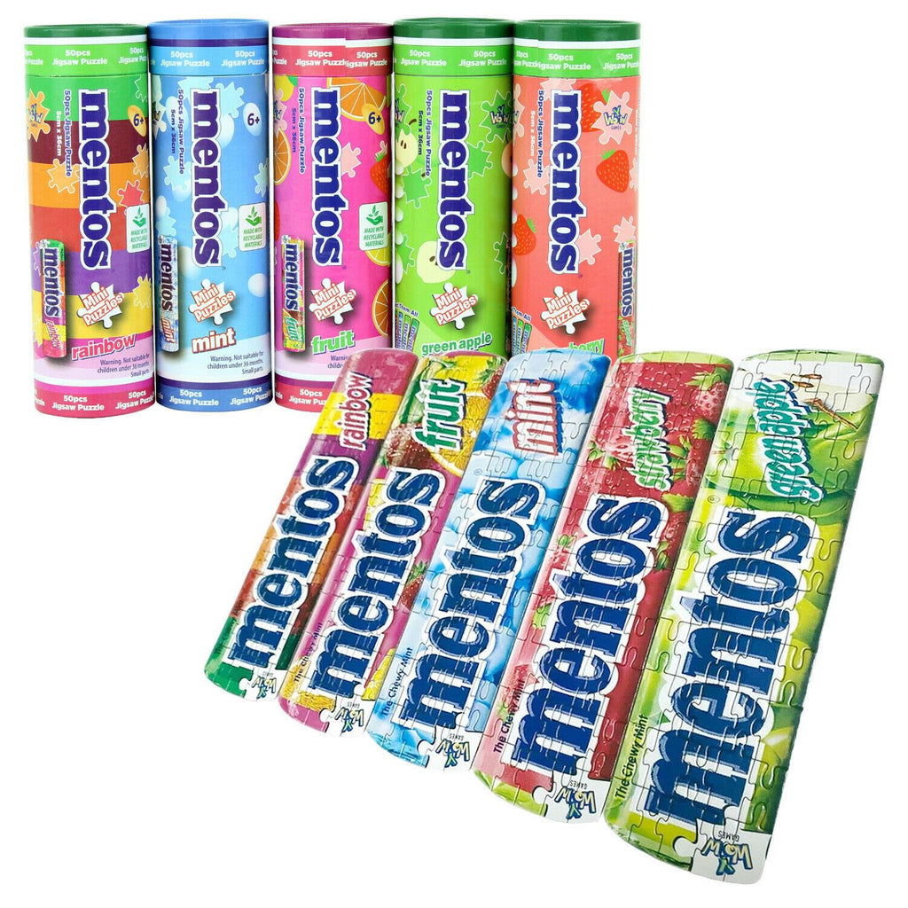 Mentos Mini Jigsaw Puzzle 5-pack 3x10 Colorful Candy Bundle Set YWOW –  Archies Toys