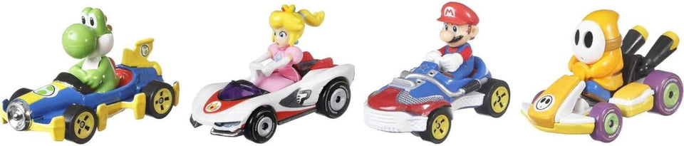 Hot Wheels Mario Kart Vehicle 4-Pack Fan-Favorite Characters