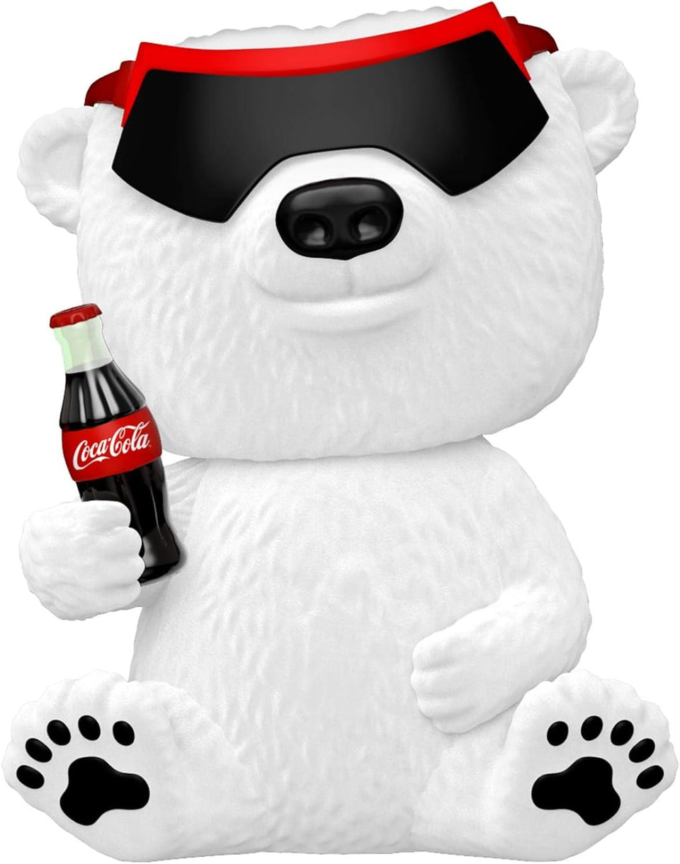 Funko Pop 90's Coca-Cola Retro Polar Bear Flocked Ad Icon Holiday Figure