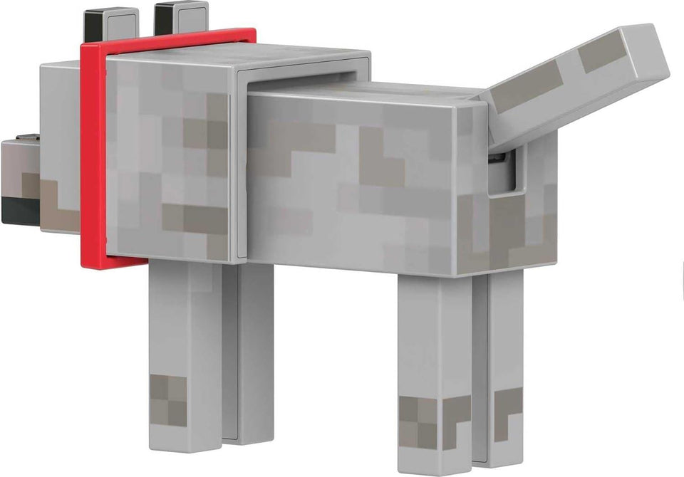 Mattel Minecraft Diamond Level Wolf Action Figure & Die-Cast Accessories, Collectible Toy Inspired by Video Game, 5.5 inch