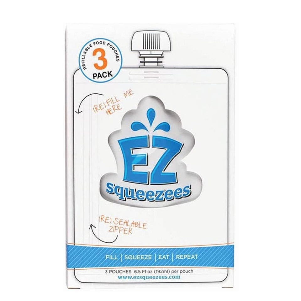 EZ Squeezees Reusable Squeeze Food Pouch 12pk Storage Toddler Kids Refill 894-0001-12pk