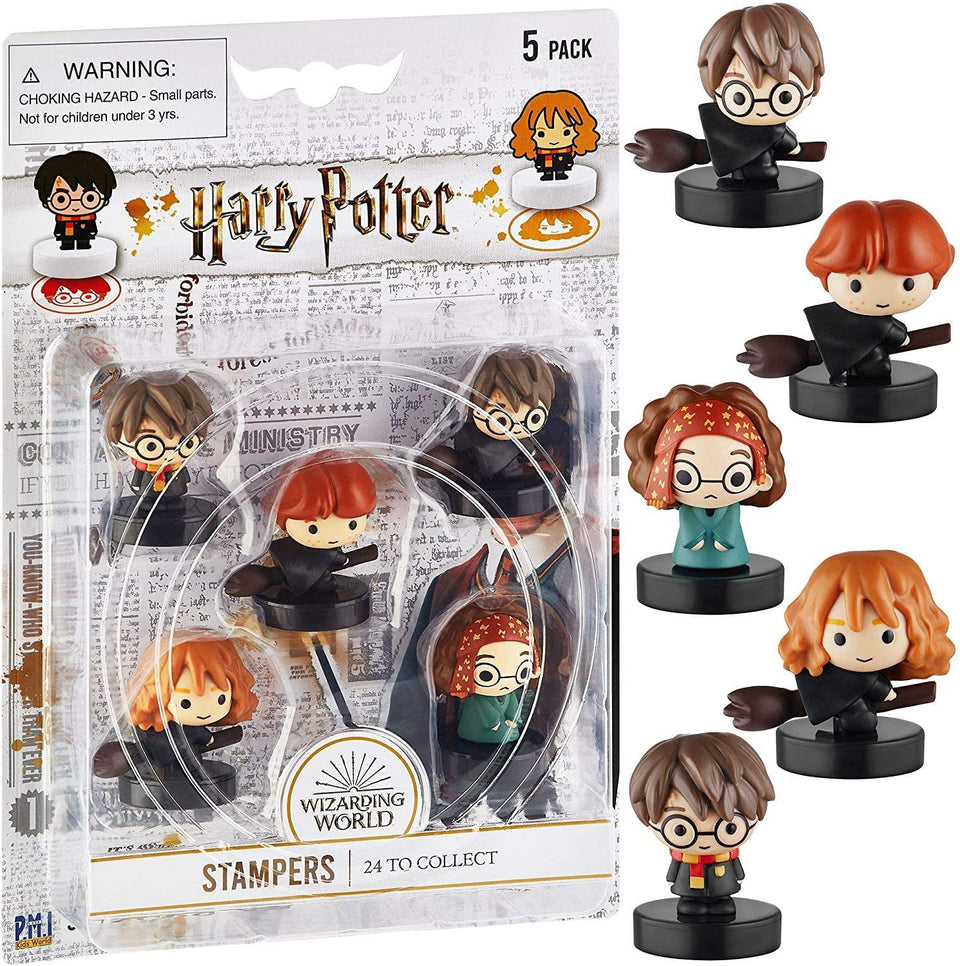 Harry Potter Stampers 5pk Characters on Broom Party Favor Figures PMI International