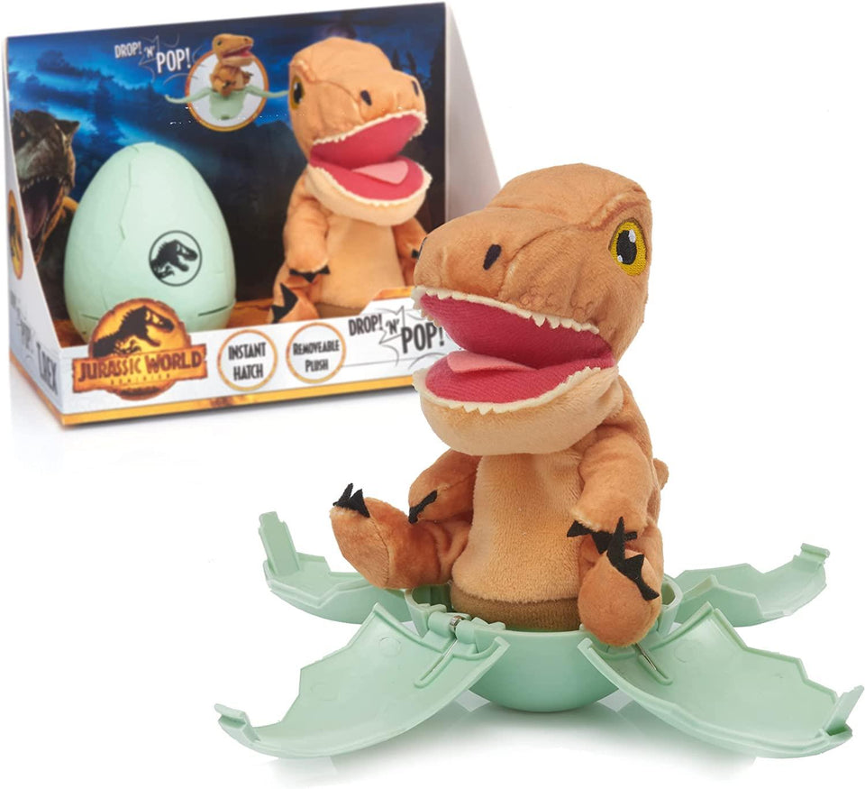 Wow Pods Jurassic World Drop 'n Pop Dino T-Rex Egg Dinosaur Pop-Up Plush Toy WOW! Stuff