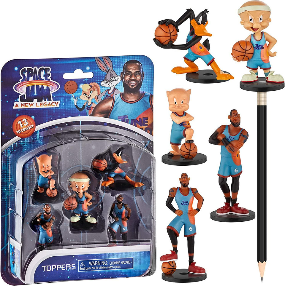 Space Jam Pencil Toppers 5pk Elmer Fudd Daffy Duck Porky Pig Lebron James PMI International