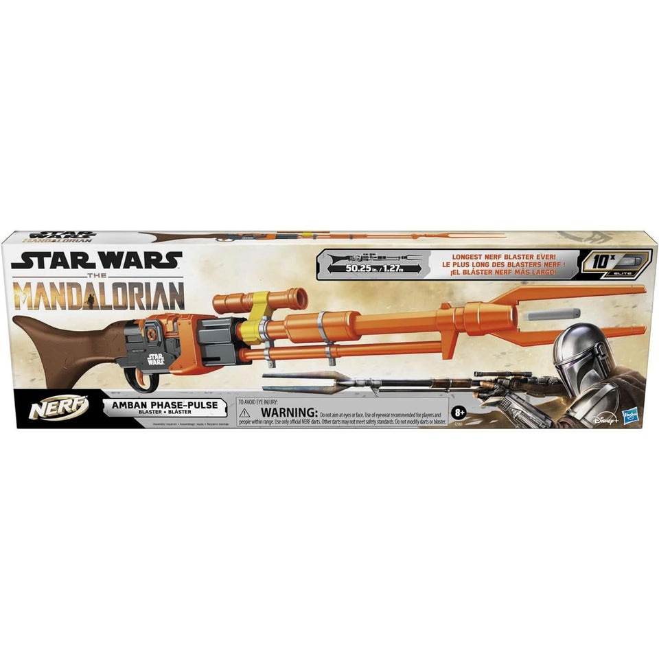 NERF Star Wars Amban Phase-Pulse Blaster The Mandalorian 50" Breech Load Scope Hasbro