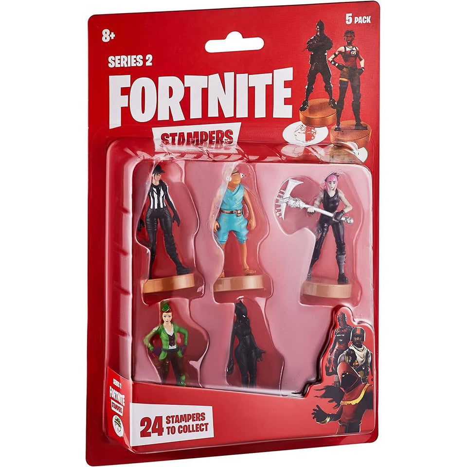 Fortnite Stamps 5pk Whistle Warrior Fishstick Catwoman Power Chord Clover PMI International